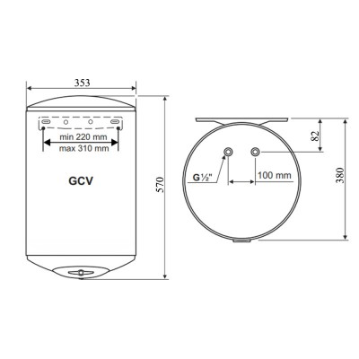 Водонагреватель Tesy Anticalc Slim 30 л, сухой ТЭН 304904 Водонагреватель Tesy Anticalc Slim 30 л, сухой ТЭН 304904