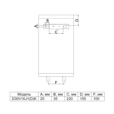 Водонагреватель Thermo Alliance 30 л сухой ТЭН D30V16J1(D)K