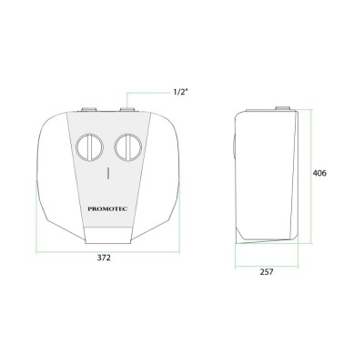 Водонагреватель Promotec Compact 10 л для мойки, мокрый ТЭН Водонагреватель Promotec Compact 10 л для мойки, мокрый ТЭН