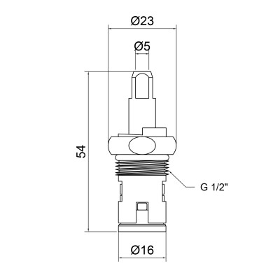 Кран-букса Lidz (BRA) 53 01 021 00 керамика 1/2"
