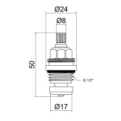 Кран-букса Lidz (BRA) 53 01 031 00 резина 1/2"