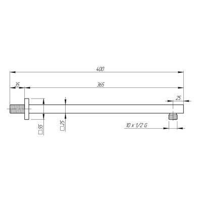 Кронштейн для верхнего душа Q-tap 0010 CRM