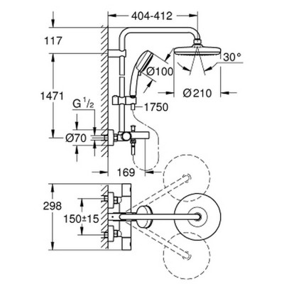 Душевая система Grohe Tempesta Cosmopolitan 26223001 Душевая система Grohe Tempesta Cosmopolitan 26223001