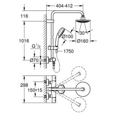 Душевая система Grohe Tempesta Cosmopolitan 27922000 Душевая система Grohe Tempesta Cosmopolitan 27922000