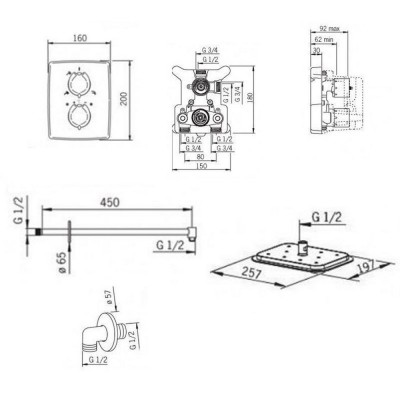Душевая система Oras Optima 7139 Душевая система Oras Optima 7139