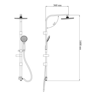 Душевая система Q-tap CRM 1003