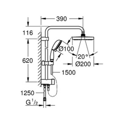 Душевая стойка Grohe Tempesta 27399002