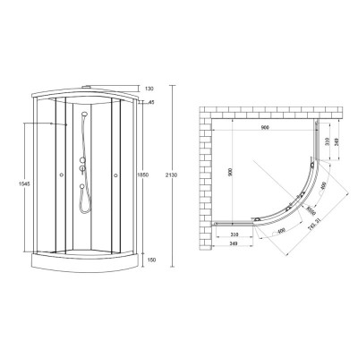 Душевой бокс Lidz Tani SB90x90.SAT.LOW.GR Душевой бокс Lidz Tani SB90x90.SAT.LOW.GR