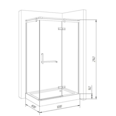 Душевая кабина Q-tap Angle SC12080.1A T6 SUS