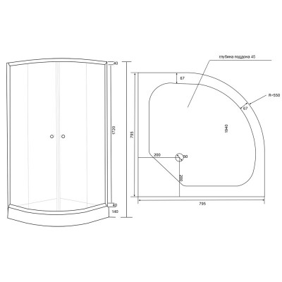 Душевая кабина Lidz Latwa SC80x80.SAT.LOW.FR Frost Душевая кабина Lidz Latwa SC80x80.SAT.LOW.FR Frost