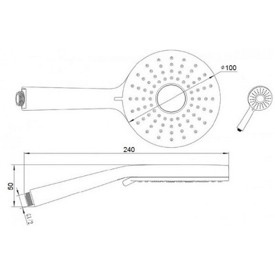 Лейка для ручного душа Q-tap 07