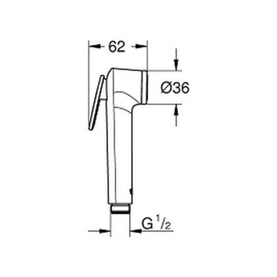 Лейка для гигиенического душа Grohe Tempesta-F Trigger Spray 30 2751200 Лейка для гигиенического душа Grohe Tempesta-F Trigger Spray 30 2751200