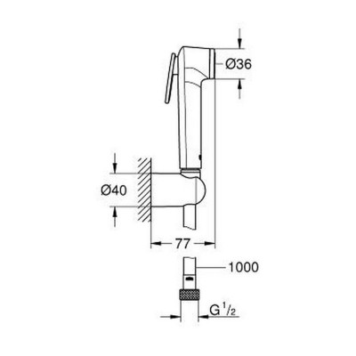 Набор для гигиенического душа Grohe Tempesta-F Trigger Spray 30 26352000 Набор для гигиенического душа Grohe Tempesta-F Trigger Spray 30 26352000