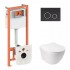 Набор Qtap инсталляция 3 в 1 Nest QT0133M425 с панелью смыва круглой QT0111M11V1146MB + унитаз с сиденьем Jay QT07335176W Набор Qtap инсталляция 3 в 1 Nest QT0133M425 с панелью смыва круглой QT0111M11V1146MB + унитаз с сиденьем Jay QT07335176W