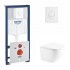 Набор инсталляция 4 в 1 Grohe Rapid SL 38722001 + унитаз с сиденьем Qtap Robin QT1333046ENRW