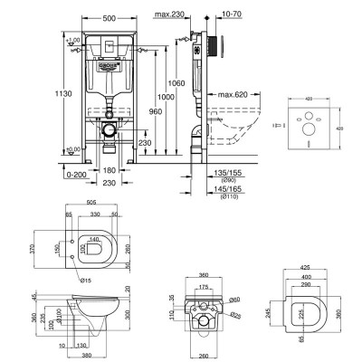 Набор инсталляция 4 в 1 Grohe Rapid SL 38772001 + унитаз с сиденьем Qtap Lark QT0331159W Набор инсталляция 4 в 1 Grohe Rapid SL 38772001 + унитаз с сиденьем Qtap Lark QT0331159W