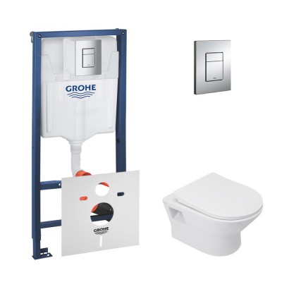 Набор инсталляция 4 в 1 Grohe Rapid SL 38772001 + унитаз с сиденьем Qtap Lark QT0331159W Набор инсталляция 4 в 1 Grohe Rapid SL 38772001 + унитаз с сиденьем Qtap Lark QT0331159W