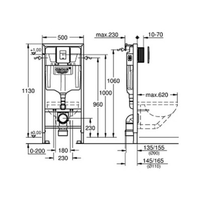 Инсталляция для унитаза Grohe Rapid SL комплект 5 в 1 38827000 Инсталляция для унитаза Grohe Rapid SL комплект 5 в 1 38827000