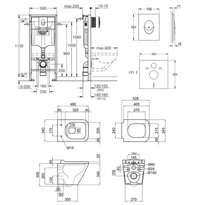 Набор инсталляция 4 в 1 Grohe Rapid SL 38722001 + унитаз с сиденьем Qtap Tern QT1733052ERW Набор инсталляция 4 в 1 Grohe Rapid SL 38722001 + унитаз с сиденьем Qtap Tern QT1733052ERW