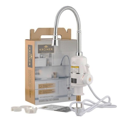 Кран водонагреватель проточный Kroner KRM Volt-CW090R гибкий