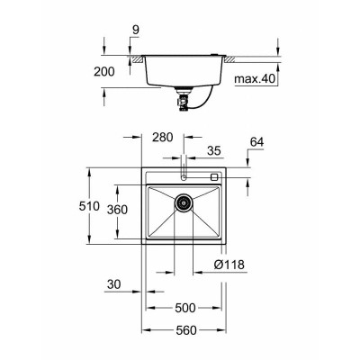 Кухонная мойка Grohe Sink K700 31651AT0 Кухонная мойка Grohe Sink K700 31651AT0