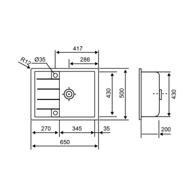 Кухонная мойка Lidz 650x500/200 STO-10 (LIDZSTO10650500200) Кухонная мойка Lidz 650x500/200 STO-10 (LIDZSTO10650500200)
