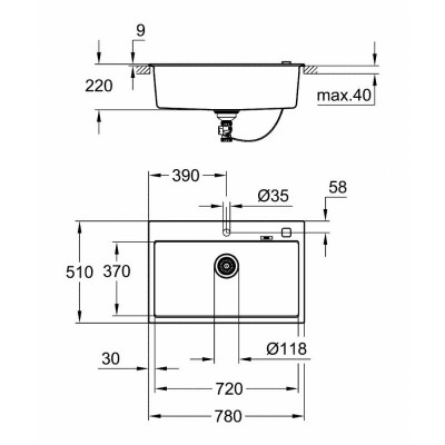 Кухонная мойка Grohe Sink K700 31652AT0