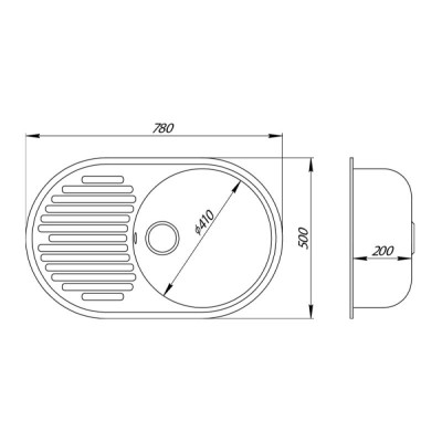 Кухонная мойка Lidz 780x500/200 MAR-07 Кухонная мойка Lidz 780x500/200 MAR-07