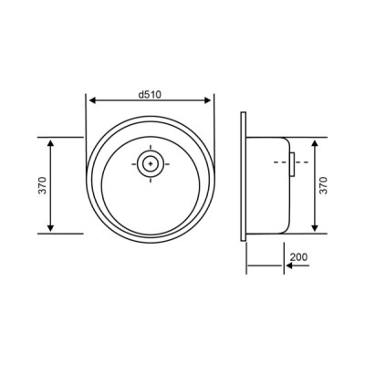 Кухонная мойка Lidz D510/200 BLA-03