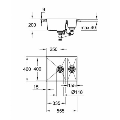Кухонная мойка Grohe Sink K500 31648AT0 Кухонная мойка Grohe Sink K500 31648AT0