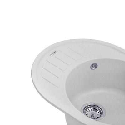 Кухонная мойка Kroner KRP Komposit GRA-6250 гранитная с крылом серая