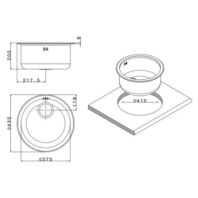 Кухонная мойка Apell Circum CIVIIAC Satin Кухонная мойка Apell Circum CIVIIAC Satin