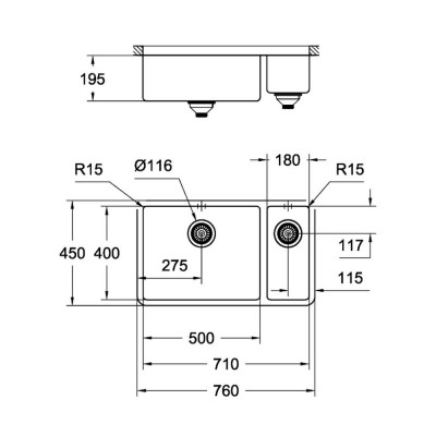 Кухонная мойка Grohe Sink K700U 31575SD0