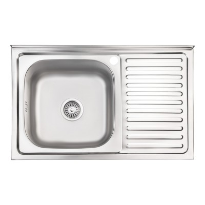 Кухонная мойка Lidz 5080-L 0,8 мм Satin Кухонная мойка Lidz 5080-L 0,8 мм Satin