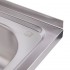 Кухонная мойка Lidz 6050-R Decor 0,6 мм с крылом нержавейка