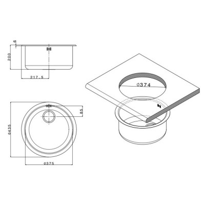 Кухонная мойка Apell Ferrara FE435UBC Brushed