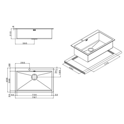 Кухонная мойка Apell Amalthea SQ72ISC Satin