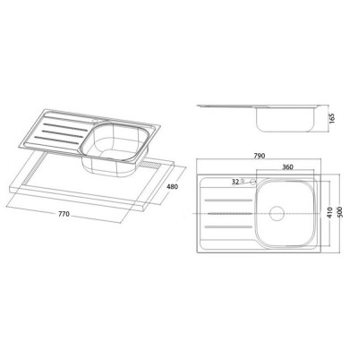 Кухонная мойка Apell Oceano OH791ILPC Satin