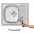 Кухонная мойка Qtap 5848 Satin 0,8 мм Кухонная мойка Qtap 5848 Satin 0,8 мм