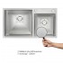 Комплект мойка смеситель 4 в 1 Qtap S7843 Satin