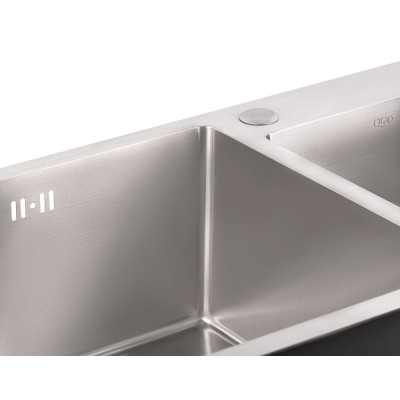 Комплект мойка смеситель 4 в 1 Qtap S7843 Satin