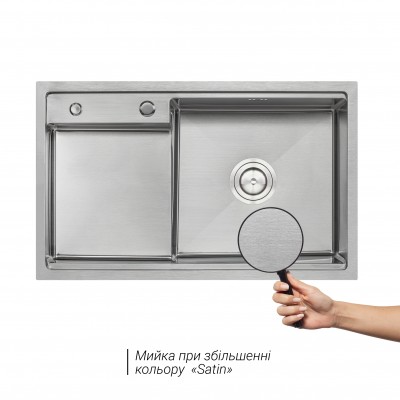 Кухонная мойка Qtap D7848-R Satin 3.0/1.2 мм (QTD7848R3012) Кухонная мойка Qtap D7848-R Satin 3.0/1.2 мм (QTD7848R3012)