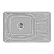 Кухонная мойка Lidz 6642 Micro Decor 0,8 мм из нержавеющей стали
