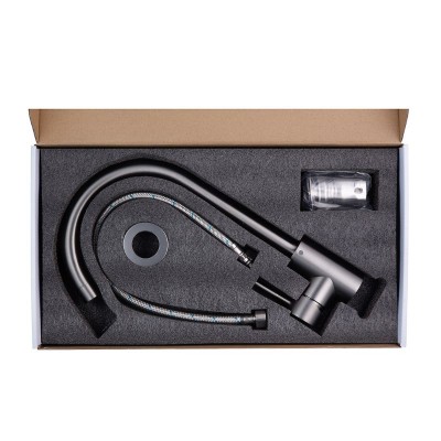 Кухонная мойка черная в комплекте 4 в 1 со смесителем и дозатором 0739