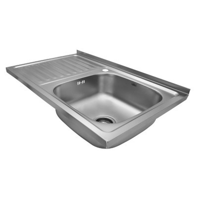 Кухонная мойка Kroner KRP Satin-5080R 0.8 мм накладная с крылом