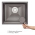 Кухонная мойка Qtap интегрированная D4843BL PVD 2.7/1.0 mm Black Кухонная мойка Qtap интегрированная D4843BL PVD 2.7/1.0 mm Black