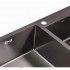 Кухонная мойка Qtap двойная интегрированная S7843BL PVD 2.7/1.0 mm Black Кухонная мойка Qtap двойная интегрированная S7843BL PVD 2.7/1.0 mm Black