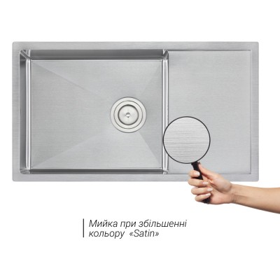 Кухонная мойка Qtap интегрированная D7844 3.0/1.2 mm Satin Кухонная мойка Qtap интегрированная D7844 3.0/1.2 mm Satin