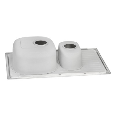 Кухонная мойка Qtap 7850-B Satin 0.8 мм с дополнительной чашей Кухонная мойка Qtap 7850-B Satin 0.8 мм с дополнительной чашей
