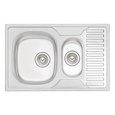 Кухонная мойка Qtap 7850-B Satin 0.8 мм с дополнительной чашей Кухонная мойка Qtap 7850-B Satin 0.8 мм с дополнительной чашей